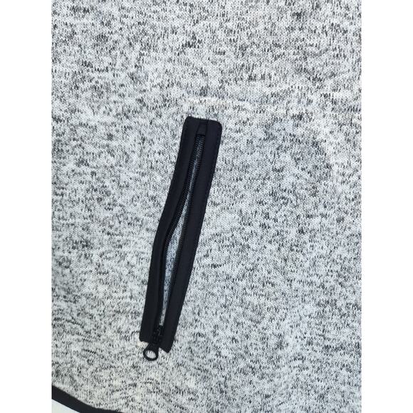 J.jill Fit Sweater Women's 3X Gray Fleece Pullover Zip Pockets Mock neck Active - Picture 4 of 8